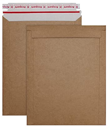 Xxcxpark 25 Pack kraft brown Rigid Mailers 9.25 x 11.75 inches, Self Seal Photo Document Mailers Premium Cardboard Keep Flat Envelopes for Photos, Pictures, Papers, Files, CD