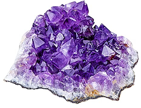 CrystalTears Amethyst Druse Naturstein Drusensegment Rohstein 5-10cm Unregelmäßig Edelstein Healing Reiki Kristall Deko Wohnzimmer Büro/ 100-200g