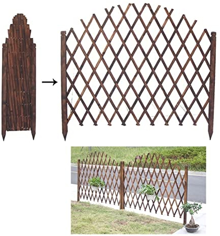 Palissade en Bois Bordure Jardin - Cadre S'élevant Escamotable D'usine De Jardin, Barrière Extérieure D'intimité, Barrière en Bois Multifonctionnelle d'animal Familier (Size : 83 * 150CM)