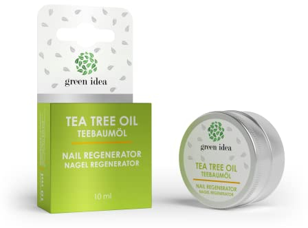 Green idea - Reparador de uñas - Aceite de árbol de té crema para hongos en las uñas - Cera de abejas - cuticulas manos y pies - uñas dañadas, partidas - formato de bolsillo - pie de atleta 10 ml