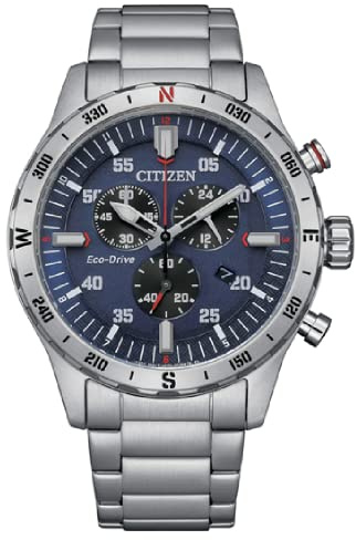 Citizen Outdoor Chrono AT2520-89L steel blue dial chronograph man watch