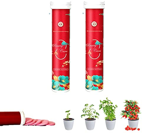 Donubiiu 22/44/66-Pack Home Gardening Universal Slow-Release Tablet Organic Fertilizer, Stronger, Healthier Roots Using Garden Fertilizer, Concentrated All-Purpose Plant Food (44 Pcs)