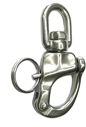 316 Edelstahl Swivel Eye Snap Schäkel Schnellverschluss Bail Rigging Segelboot Marine Edelstahl Clip Paar