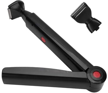 Cortadora de cuerpo eléctrica para hombre, afeitadora de espalda, afeitadora inalámbrica, afeitadora corporal, recortadora de barba, plegable, cortapelos inalámbrico TAOZHUGONG (A)