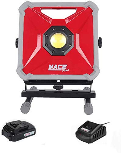 Genérico Focos De Inundación Portátiles De 50 W, Luces De Trabajo Recargables Led con Soporte, 1500 LM, 2 Modos De Luz, (Batería 21 V) Foco Proyector Led para Acampar Al Aire Libre Taller G