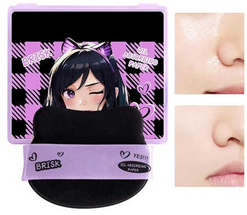 Bexdug Öl-Blot-Blätter,Löschpapiere für das Gesicht - 100 Stück Öllöschblätter,Natürliche Kohle-Löschpapiere mit Spiegeletui, Make-up-Puff, Öl-Gesichts-Löschpapiere für Reisen