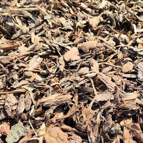 BBQUH Rindenmulch Mittel 10-40mm Körnung - 100 Liter Premium Rindenmulch aus bayrischer Fichten- & Kiefernrinde - Umweltfreundliche Lieferung ohne Folie im Karton - Rinden Mulch in Gärtnerqualität