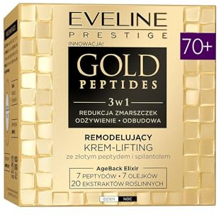 Eveline Cosmetics Gold Peptides Luxus Lifting Crème 70+ anti-rides, raffermissante et hydratante pour le visage pour peaux matures 50 ml