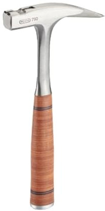 PICARD Martillo de carpintero nº 790 + Mini BlackGiant® + pegatinas, peso total de 950 g, banda rugosa, soporte magnético para clavos, protección contra la corrosión, mango de acero con mango de piel,