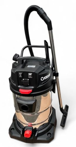DeTec. Industriesauger 2400 W Nass-Trockensauger 65 L mit Steckdose | Gewerbestaubsauger für Werkstatt und Baustelle