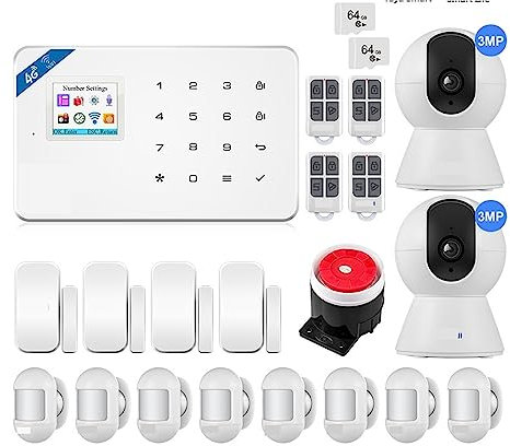 W184 4G WIFI Security Protection Tuya APP Smart Home Alarms Anti Theft Security Alarm System Home Package 6 Languages