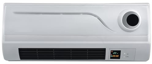 Termoventilatore da Parete 2000w elettrica tipo condizionatore a muro aria calda termoconvettore stufa Alta Efficienza Energetica con Telecomando