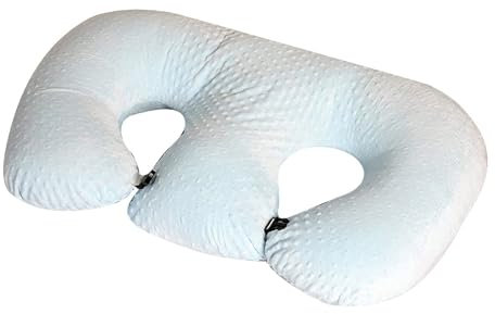 Twin Pregnancy E Pillow - Großes graues Baumwoll-Stillkissen für Zwillinge, maschinenwaschbar, pralles Baby-Stützkissen – abnehmbarer Kissenbezug