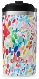 QWETCH - Travel Mug Isotherme - Arty 350ml - Thermo Café & Thé en Inox - 6h Chaud et 12h Froid - Étanche, Mug de voyage