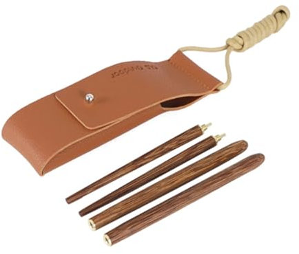 Alipis Wooden Foldable Chopsticks Bag Take Apart Reusable Travel Chopsticks for Camping and Outdoor Picnic Single Pair Portable in Wenge Wood