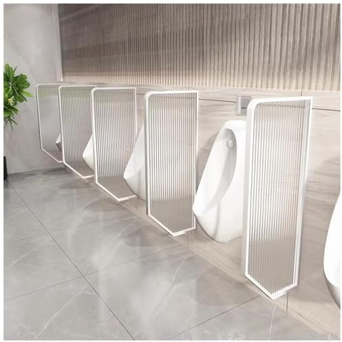 FLEPYHB WC-Trennwand Aus Gehärtetem Glas, Herren-Urinal-Sichtschutzwand Mit Edelstahlrahmen, Urinal-Trennwand Für Hotels, Schulen, Einkaufszentren
