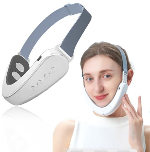 ZOMKIFA Massaggiatore Viso Lifting, Macchina Elettrico Viso Lifting Facciale a V Coltello di Bellezza 6 Modalità per Dispositivi Tonificanti, Antiossidanti e Riparatori della Pelle