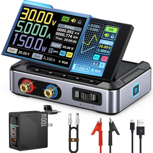 Fuente De Alimentacion Regulable, Fuente De Alimentación Ajustable CNC Pantalla Ips En Color De 2,8 Pulgadas Salida Programable Para PC Para Desarrollo De IngenieríA Investigación De Implementación