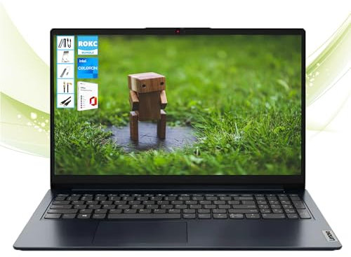 Lenovo Ideapad 1 Laptop Windows 11 (pantalla HD de 15.6 pulgadas) con Microsoft Office y almacenamiento en la nube de 1 TB (1 año) | 16 GB de RAM, 128 GB eMMC y SSD portátil de 128 GB | CPU Intel de 2