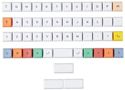 YMDK Bunte Themen-Farbstoff-Sub-Top-Print-XDA-Tastenkappe, 1,1 mm PBT für MX-Switches, 40 % Tastatur-Split, 36 Corne Split, 46 Planck YMD40v2 Niu40