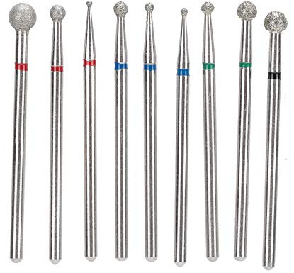 Boues Grinceing Tête Panding Manucure Fraise Peu, 9pcs Nail Forets Emery Nail Polissage Grinceing Tête Panding Manucure Fraise Bit