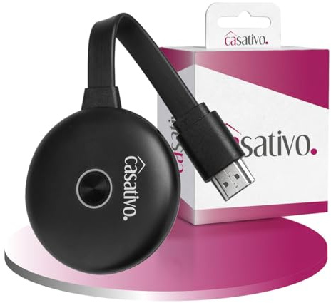 Casativo 2er-Set WLAN-HDMI-Streaming-Empfänger Dongle, Drahtloser SmartMedia Player, AirPlay, DLNA, Miracast, iOS, MacOS, Airplay, Android, für TV, Monitor, Beamer