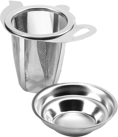 Gatuida Filtro per Tè in Foglie in Acciaio con Maniglia Infusore Rete Fine per Teiere e Tazze Standard Facile da Pulire Odori Adatto per Tè Sfuso e Tisane
