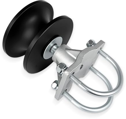 Cantilever Gate Rollers, Nylon Sliding Gate Rollers for 4 Round Post, 2-3/8 or 2-1/2 Chain Link Fence Gate Frames, Sliding Gate Hardware Kit, 1 Pack