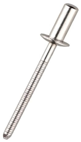 Rivets aveugles Lot de 30/50 rivets aveugles étanches en acier inoxydable, à extrémité fermée, 3 mm, 3,2 mm, 4 mm, 4,8 mm, 5 mm, 6 mm, 6,4 mm(50Pcs,3.2x16mm)