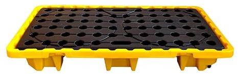 XBTGS Plataforma modular de contención de derrames, bandeja de rejilla apilable, paleta de capacidad de tambor de aceite con drenaje, solución de seguridad industrial para garaje de fábrica y cocina