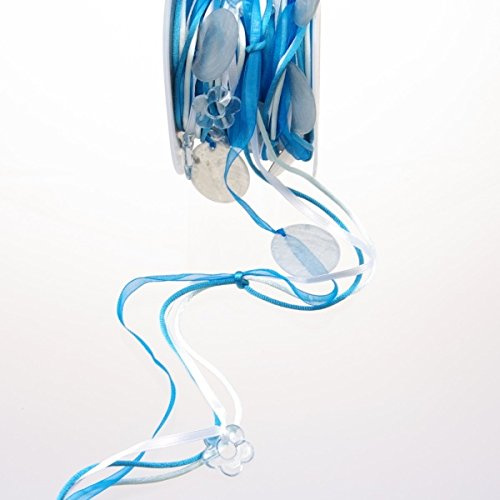 Cordel de ajuste con láminas de nácar azul – 20 mm de ancho en 5 m rollo – 97639 70R (4,12 €/m)