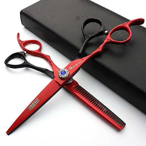6 Zoll linke Hand Friseur, Japan professionelle Haar Schere, Schere, Friseurschere, Friseur dünnen Schere, mehrfarbige optionale (6 Zoll, 2 Stück-C) | Japanischer 440C-Stahl,Friseurschere,Friseur dünnen Schere,mehrfarbige optionale,Schere