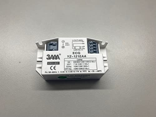 3AAA Ballast électronique ECG YZ-121EAA 1 x 6 W / 8 W / 13 W / 14 W / 21 W ECG YZ-121EAA Ballast D116 G5 2G7 G24q GR10q