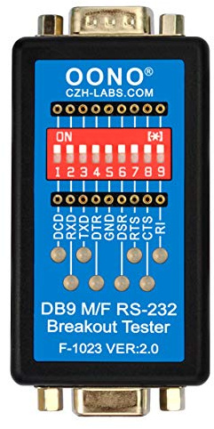 RS232 Breakout Tester LED Monitor, DB9 Male to Female Breakout Module