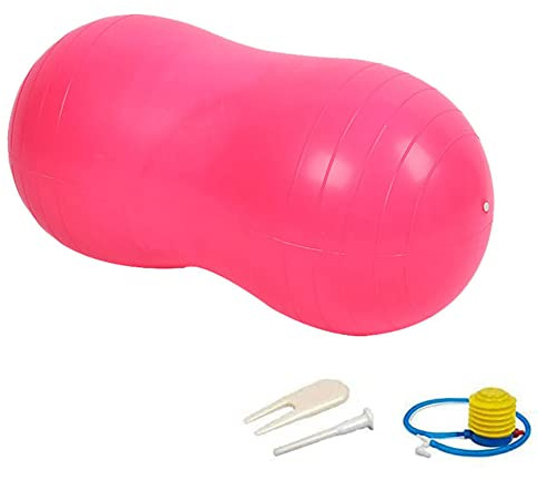 Loupsiy Pelota de ejercicio de cacahuete, pelota de maní inflable para deportes, ejercicio, yoga, equilibrio, estabilidad, pelota flexible antiestallido para pilates, yoga, asientos dinámicos