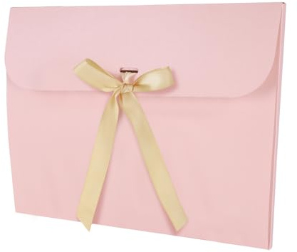 haozaikeji Buste regalo da 10 pezzi con nastri, buste per contanti 24 x 18 cm Buste vintage in carta Kraft multicolore per inviti, festa della mamma, ringraziamento, Capodanno, biglietti di auguri di
