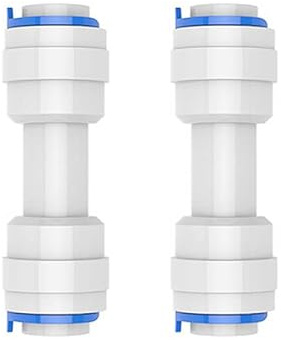 PAROAD Gerader Schlauchkupplung 1/4 Zoll auf 1/4 Zoll – Schnellverbinder Steckkupplung für 1/4 Zoll Schlauch und Rohr, für Side by Side Kühlschrank, Wasserfilter und Osmoseanlage, Verbindungs-Fitting