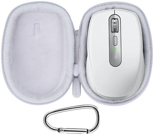 Lebakort Hard Case Compatible with Logitech MX Anywhere 3S & 2S Compact Performance Mouse (Pale Grey Case)
