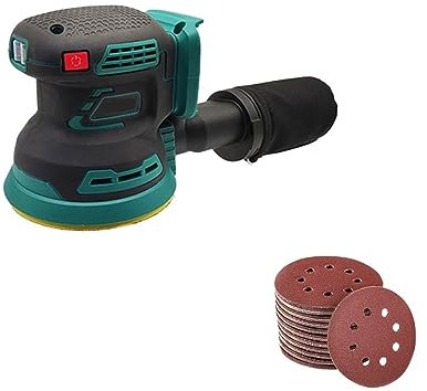 Smerigliatrice da banco, levigatrice a nastro, Levigatrice elettrica senza spazzole da 125 mm Levigatrice for legno orbitale casuale Levigatrice for levigatura a 3 velocità per affilare(NO battery NO