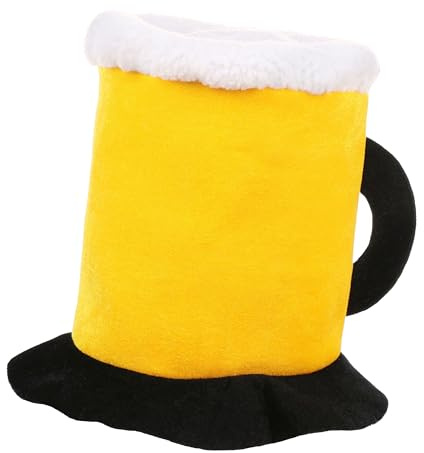 KarneLux Beer Hat with Handle - Funny Party Hat as Headpiece for Painting, Carnival or Oktoberfest - Men's Accessory Hat for Beer Costume