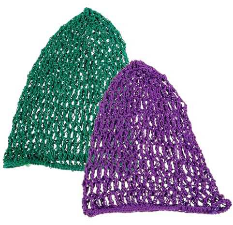 Healvian 2 Stück Netzhaube Für Lange Schlafzeit Haarschutz Netz Schlafhaube Aus Strapazierfähigem Material Schwarz Und Bordeauxrot Bequemer Elastikbund