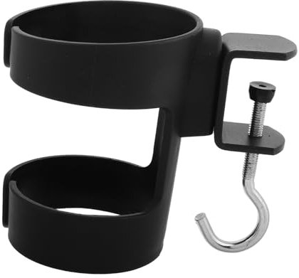 Mikikit Portavasos De Escritorio Ajustable Soporte para Tazas con Gancho Organizador De Escritorio Resistente Derrames