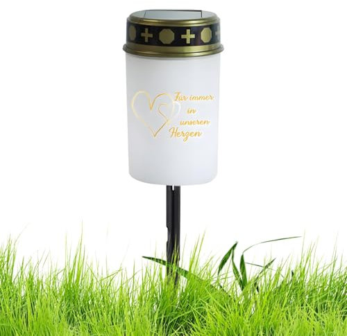 Luci per tomba da giardino - Luci per cimitero | Lampada a candela rituale | Puntale a LED | Lampada a candela da giardino | Decorazioni a LED per sentieri del cimitero