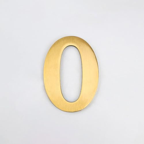 Numeri Civici Da 3 Pollici, Numero Di Porta Moderno In Metallo Ottone, 8 Cm, Lettere Dorate Per Indirizzo Di Cassetta Postale, Segno Decorativo Per Esterni, Per Camera D'hotel, Giardino(0)