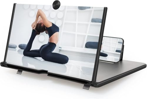 Boffett Handy Lupe 12 Zoll, Bildschirmlupe Handy, für 3D Bildschirm Vergrößerungsglas für das Ansehen von Filmvideos, für alle Smartphones