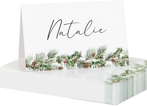 50Pz Cartellini Segnaposto Natale Segnaposti Natalizi Numeri da Tavolo Segnatavolo Matrimonio Decorazioni Natalizie Tavola Centrotavola Natale Banchetti Nuziali Festa Compleanno