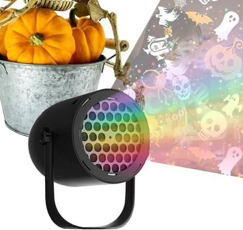 Halloween Projector Lamp - 16 Patterns 4 Inch Ghost Projector | Waterproof ABS LED USB Landscape Lamp | Creative Halloween Decoration for Living Room Garden Couple Bedroom