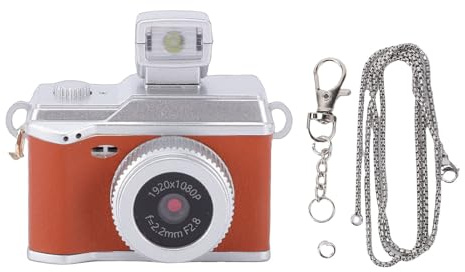 Acouto Appareil Photo Porte-clés Vintage, Vidéo HD 1080P, écran Couleur 0,96 Pouces, Appareil Photo Numérique Compact avec Lanière pour Vlog de Voyage