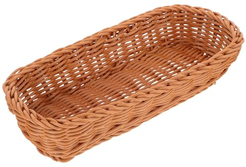 DEARMAMY Cestino per Posate Intrecciato in Plastica Organizzatore Porta Bacchette Coltelli e Forchette Contenitore Portaoggetti per Cucina Supporto per Riporre Stoviglie Design