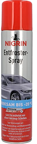 NIGRIN Entfroster Spray, Scheiben Enteiser für Autoscheiben, Jumbo Dose 400 ml, bis -20° wirksam